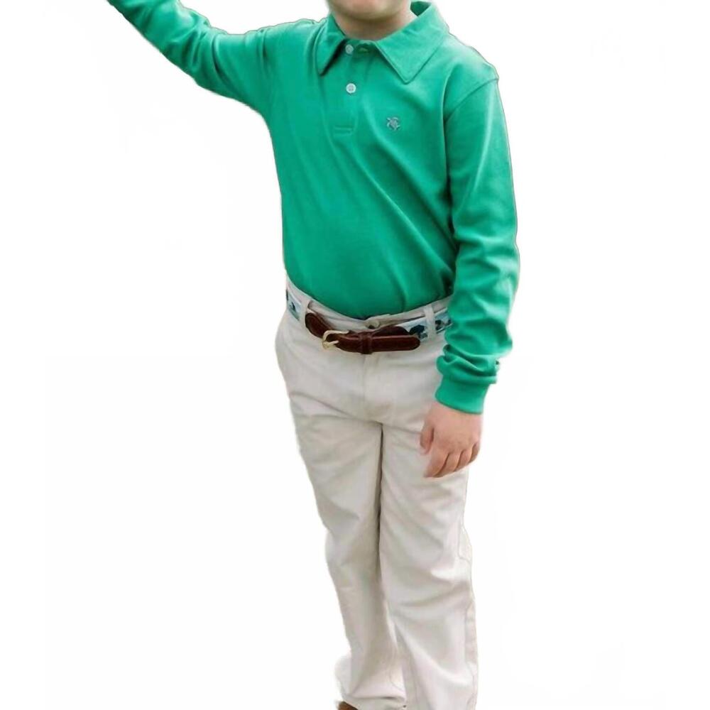 NEW J. BAILEY long sleeved polo in green